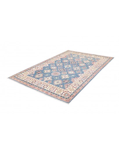 Tappeto Kazak Afghanistan bianco grigio 166x241