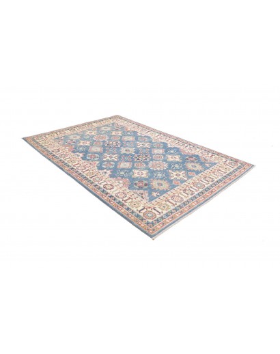 Tappeto Kazak Afghanistan bianco grigio 166x241