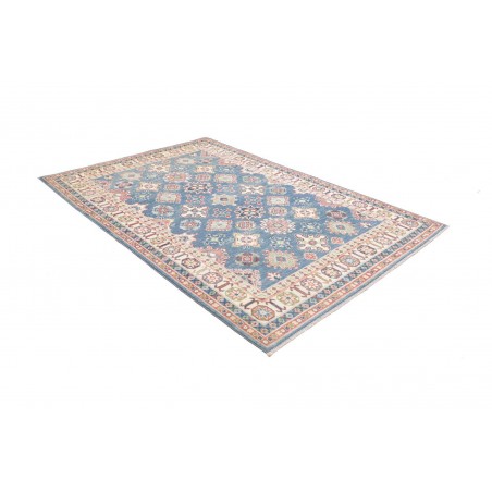 Tappeto Kazak Afghanistan bianco grigio 166x241