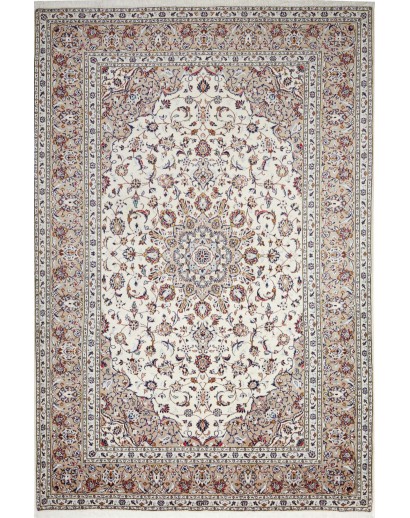 Tappeto Kashan Persia beige grigio 200x295