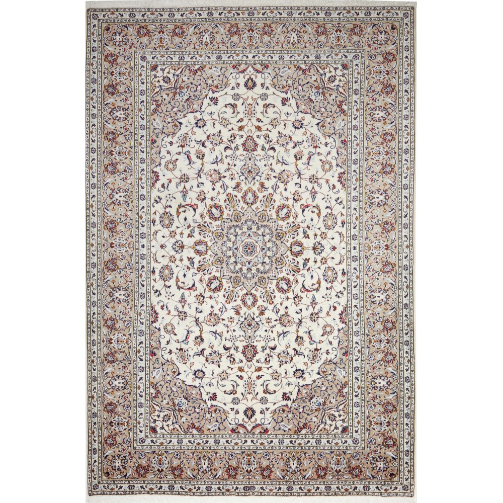 Tappeto Kashan Persia beige grigio 200x295