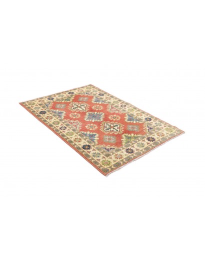Tappeto Kazak Afghanistan marrone giallo 105x147