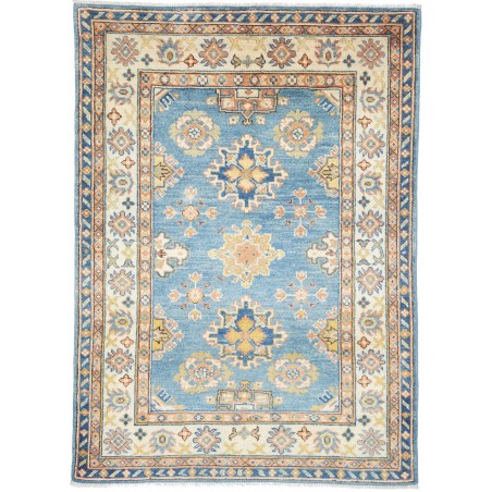 Tappeto Kazak Afghanistan beige azzurro 103x143