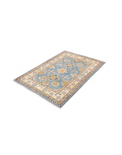 Tappeto Kazak Afghanistan beige azzurro 103x143