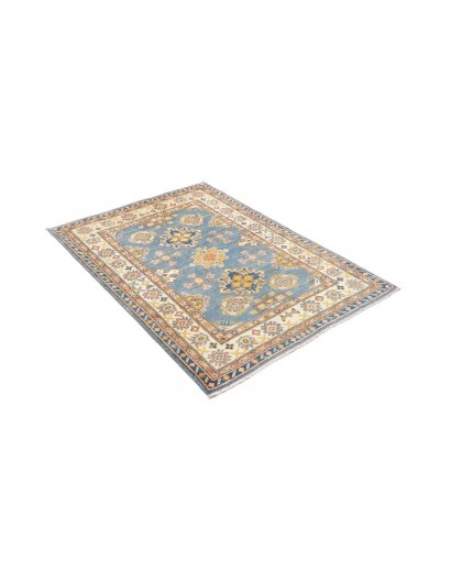 Tappeto Kazak Afghanistan beige azzurro 103x143
