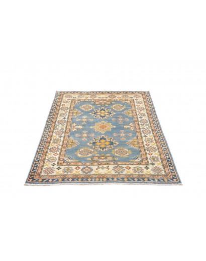 Tappeto Kazak Afghanistan beige azzurro 103x143