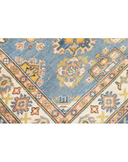 Tappeto Kazak Afghanistan beige azzurro 103x143