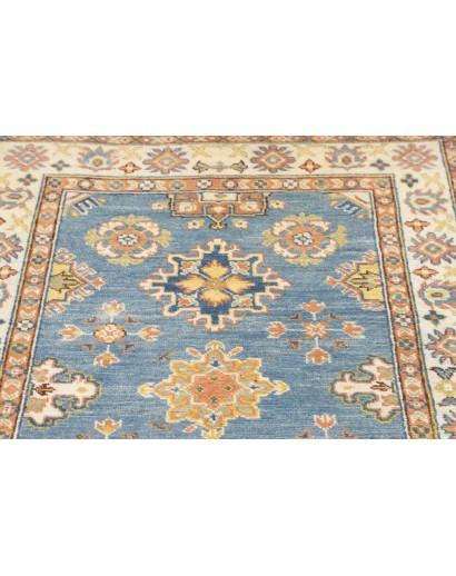Tappeto Kazak Afghanistan beige azzurro 103x143