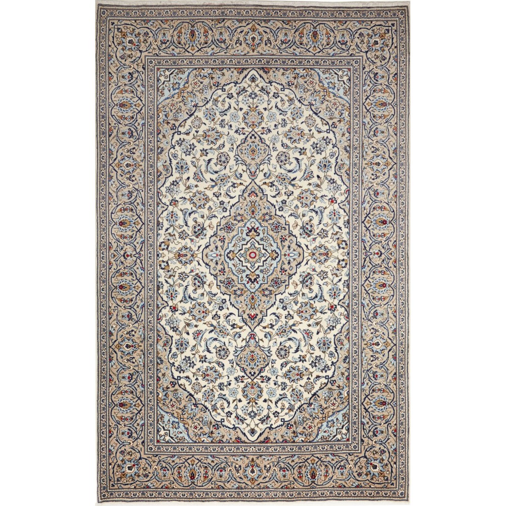 Tappeto Kashan Persia beige verde 202x322 Tappeto Kashan Persia beige verde 202x322