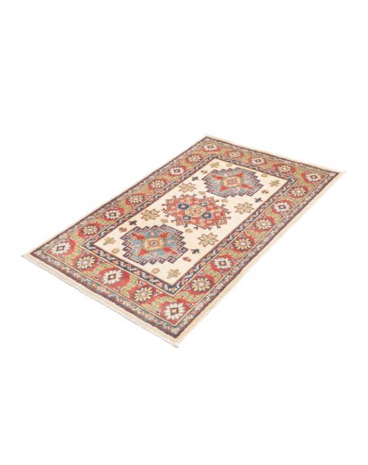 Tappeto Kazak Afghanistan beige azzurro 81x124
