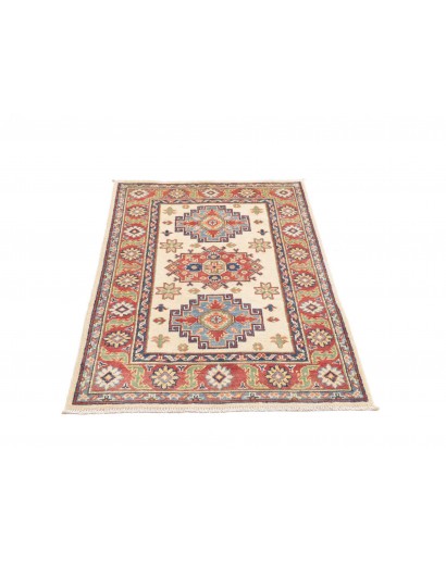 Tappeto Kazak Afghanistan beige azzurro 81x124