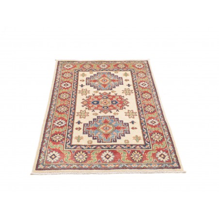 Tappeto Kazak Afghanistan beige azzurro 81x124