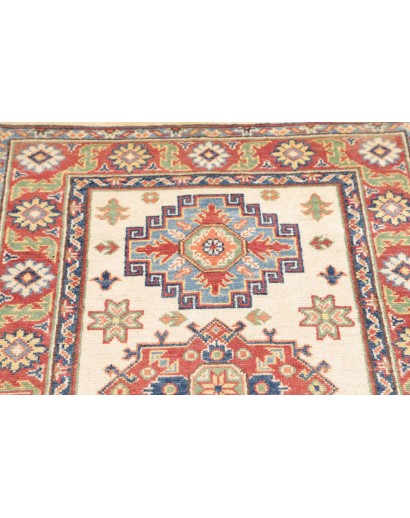 Tappeto Kazak Afghanistan beige azzurro 81x124