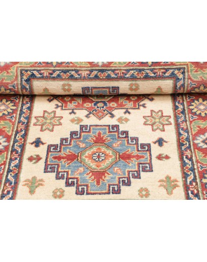 Tappeto Kazak Afghanistan beige azzurro 81x124