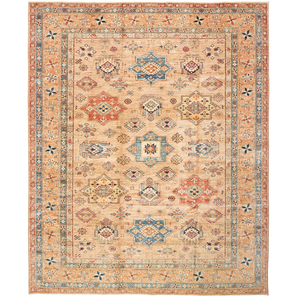Tappeto Kazak Fine Pakistan marrone grigio 246x299 Tappeto Kazak Fine Pakistan marrone grigio 246x299