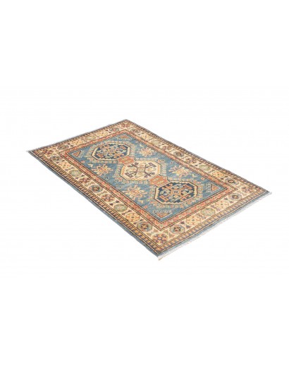 Tappeto Kazak Afghanistan marrone azzurro 79x127