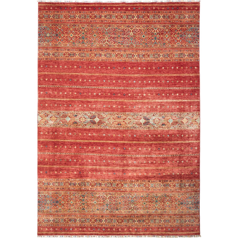Tappeto Rubin Pakistan rosso grigio 246x355 Tappeto Rubin Pakistan rosso grigio 246x355