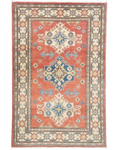 Tappeto Kazak Afghanistan marrone verde 82x125