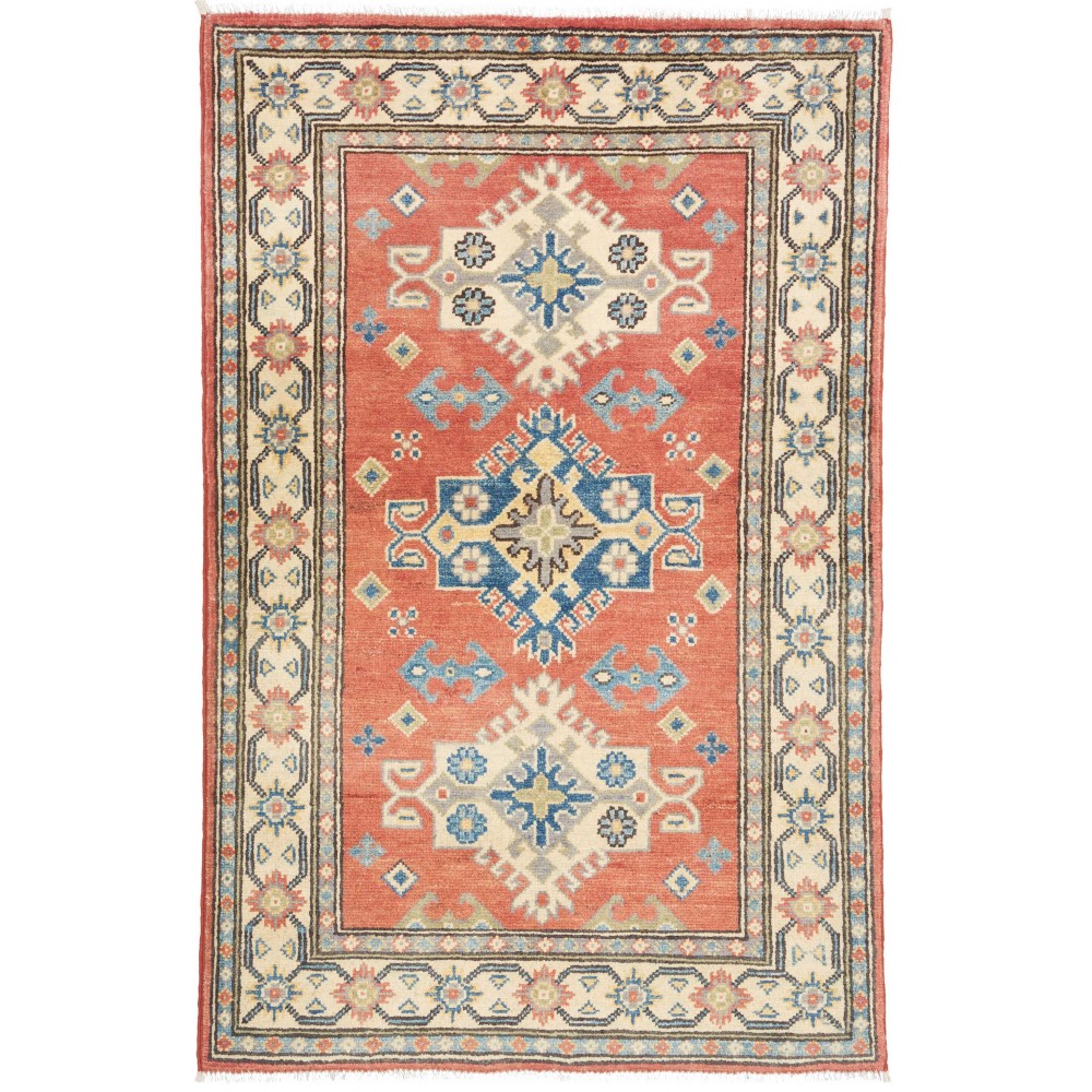 Tappeto Kazak Afghanistan marrone verde 82x125