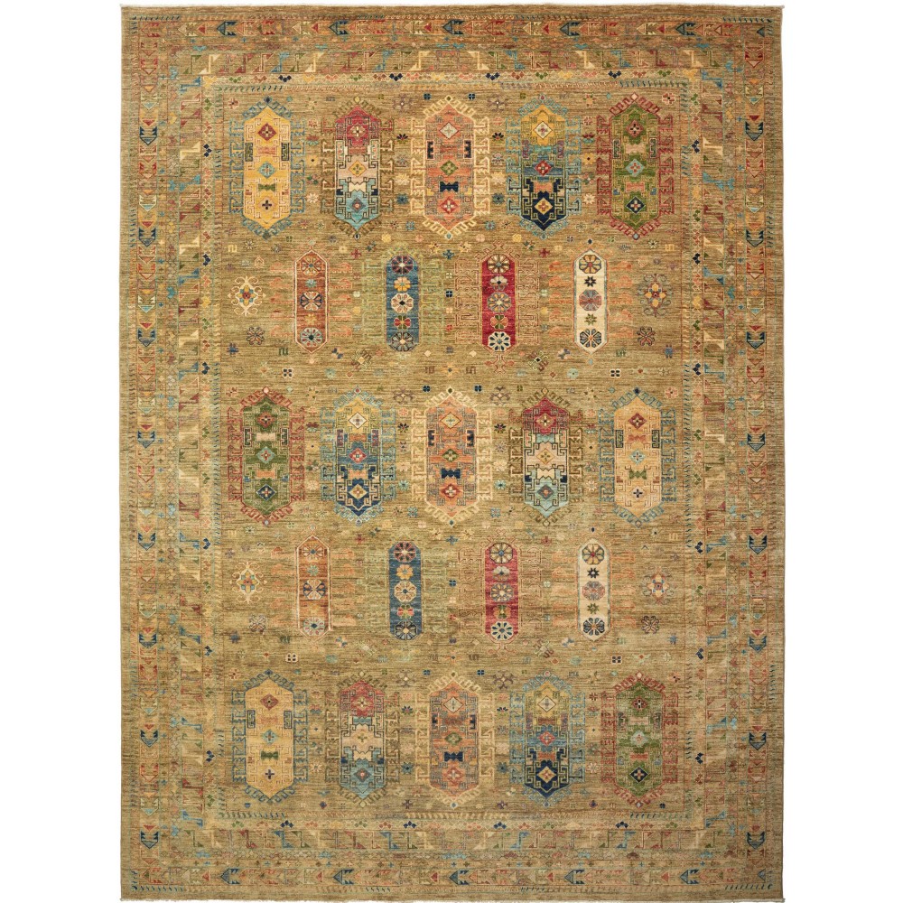 Tappeto Tribal Pakistan arancione 274x370 Tappeto Tribal Pakistan arancione 274x370