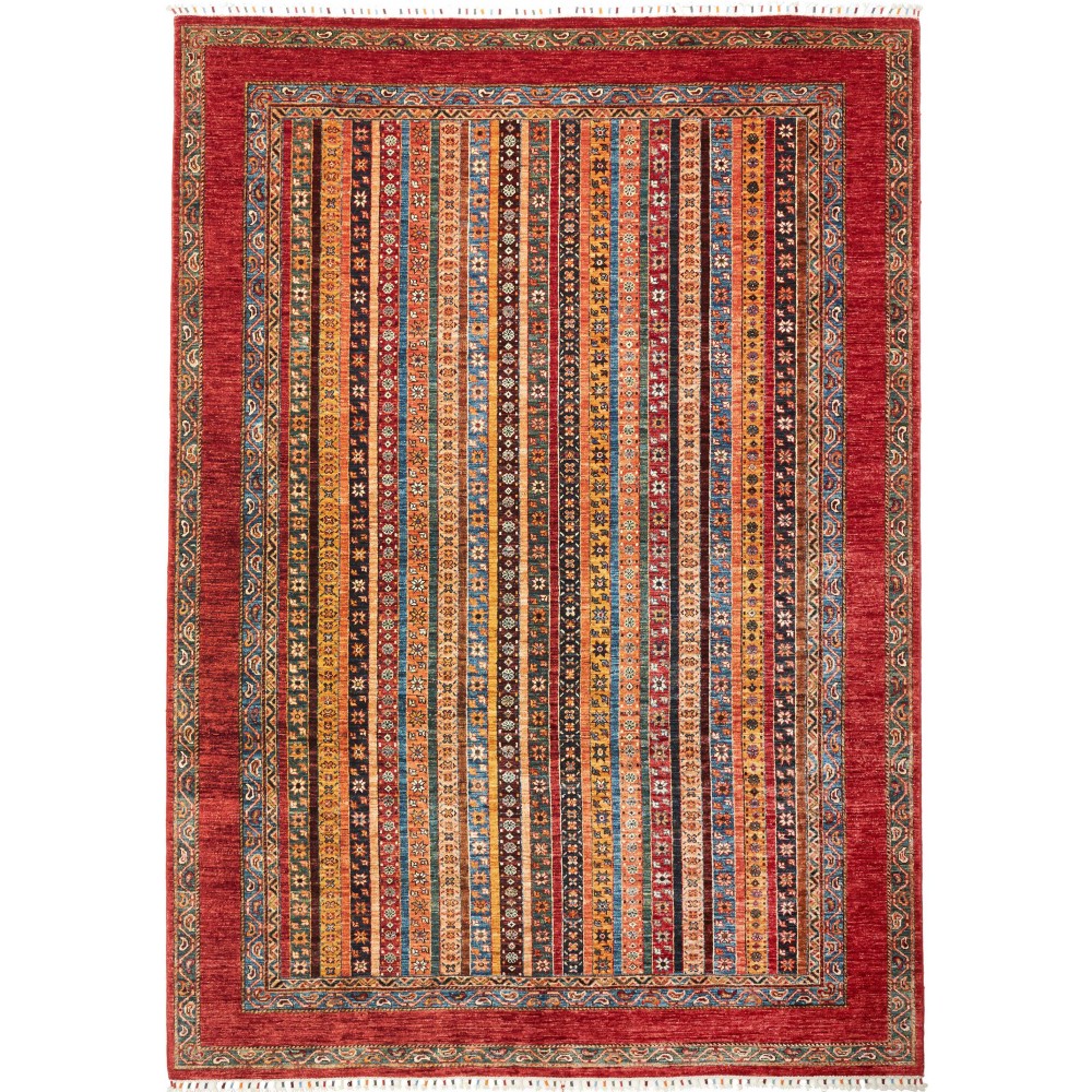 Tappeto Shall Pakistan marrone grigio 219x307 Tappeto Shall Pakistan marrone grigio 219x307
