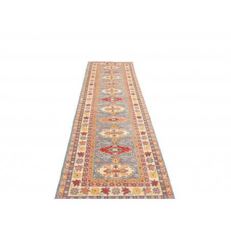 Tappeto Kazak Afghanistan beige azzurro 81x302