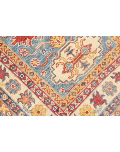 Tappeto Kazak Afghanistan beige azzurro 81x302