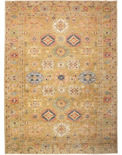 Tappeto Kazak Fine Pakistan marrone bianco 279x374