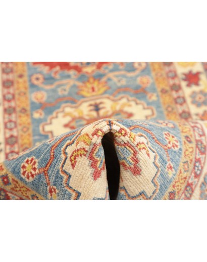Tappeto Kazak Afghanistan beige azzurro 81x302