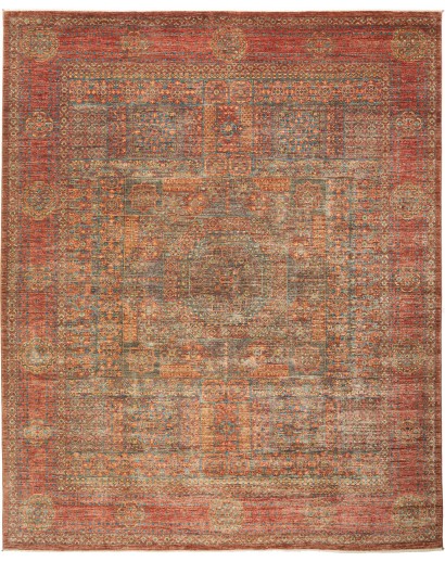Tappeto Mamlouk Pakistan rosso arancione 254x306