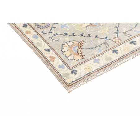 Tappeto Kazak Afghanistan bianco azzurro 77x302