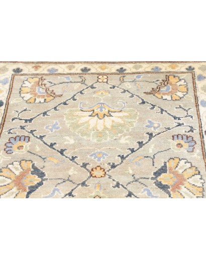 Tappeto Kazak Afghanistan bianco azzurro 77x302