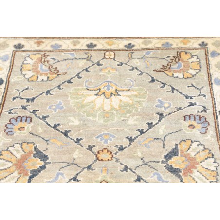 Tappeto Kazak Afghanistan bianco azzurro 77x302