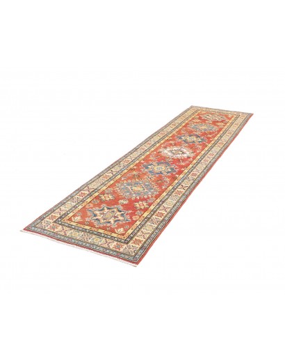 Tappeto Kazak Afghanistan marrone azzurro 80x297