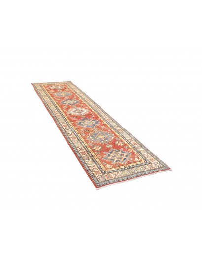 Tappeto Kazak Afghanistan marrone azzurro 80x297