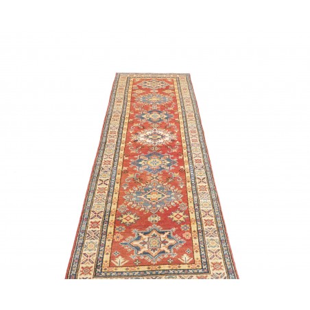 Tappeto Kazak Afghanistan marrone azzurro 80x297
