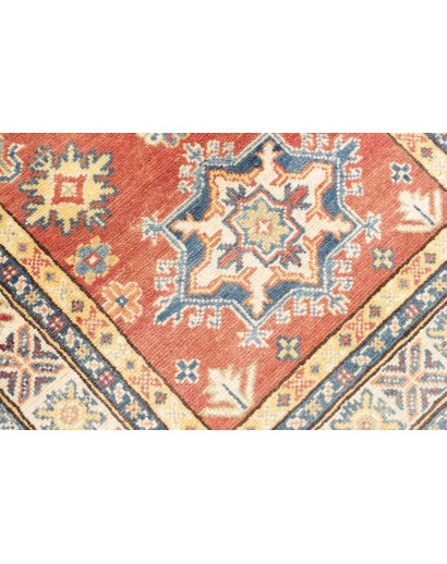 Tappeto Kazak Afghanistan marrone azzurro 80x297