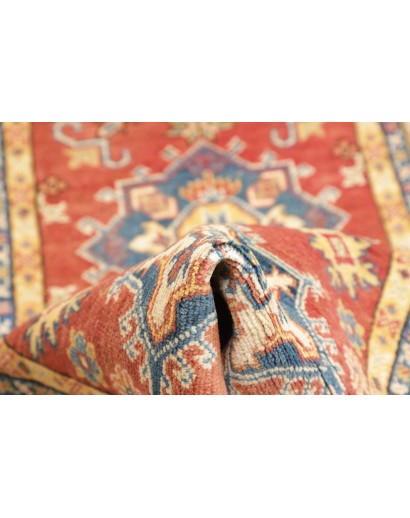 Tappeto Kazak Afghanistan marrone azzurro 80x297