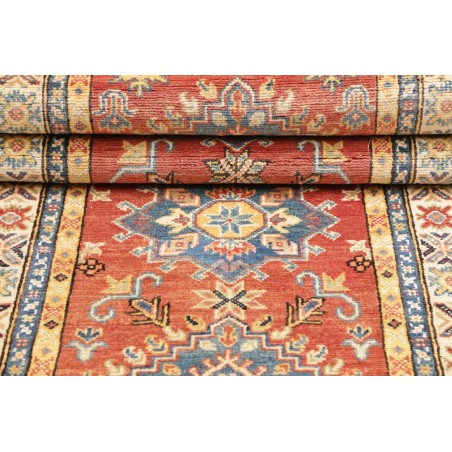 Tappeto Kazak Afghanistan marrone azzurro 80x297