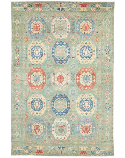 Tappeto Kazak Afghanistan beige giallo 199x301