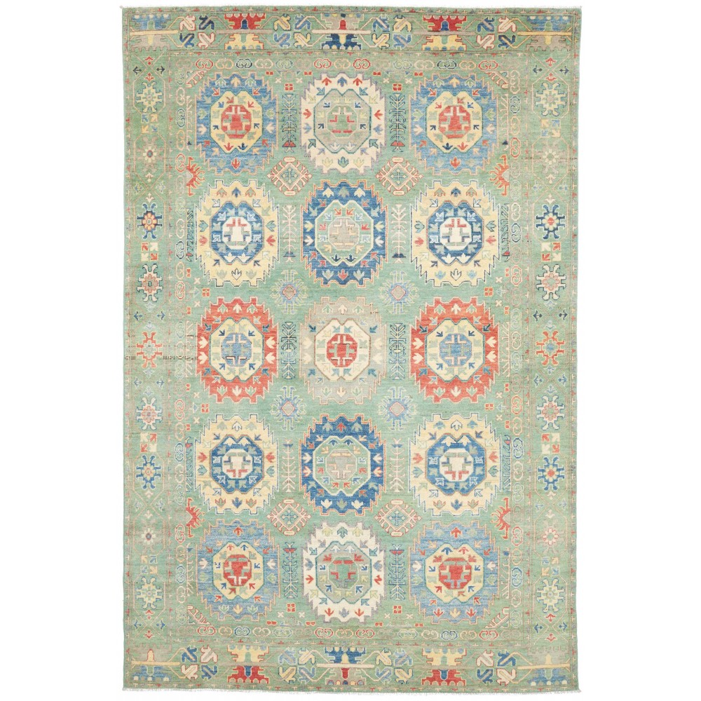 Tappeto Kazak Afghanistan beige giallo 199x301