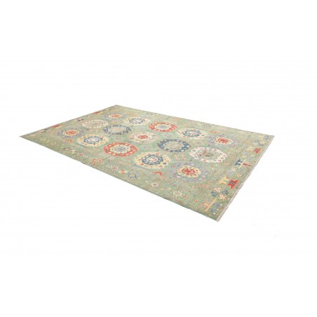 Tappeto Kazak Afghanistan beige giallo 199x301