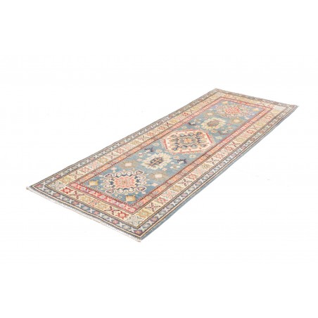 Tappeto Kazak Afghanistan bianco azzurro 82x200