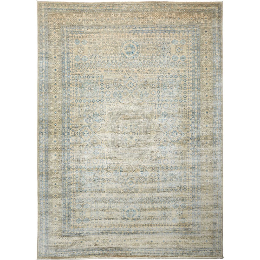 Tappeto Mamlouk Pakistan azzurro bianco 248x343 Tappeto Mamlouk Pakistan azzurro bianco 248x343