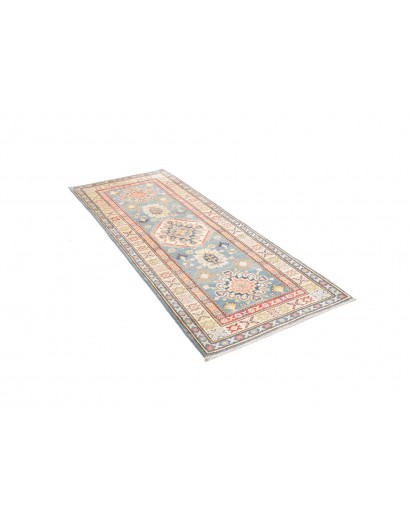 Tappeto Kazak Afghanistan bianco azzurro 82x200
