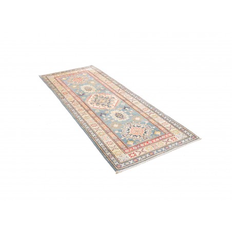Tappeto Kazak Afghanistan bianco azzurro 82x200