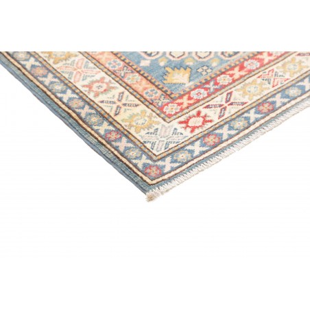 Tappeto Kazak Afghanistan bianco azzurro 82x200