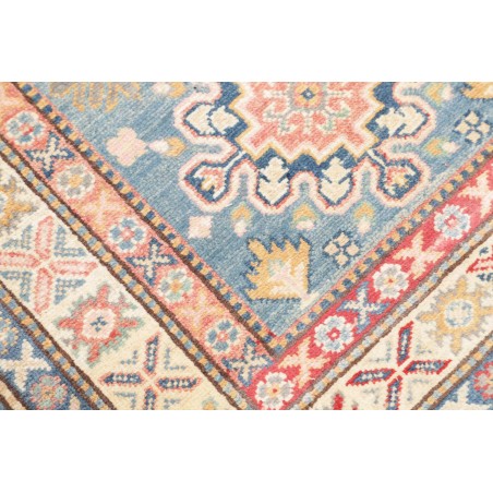 Tappeto Kazak Afghanistan bianco azzurro 82x200