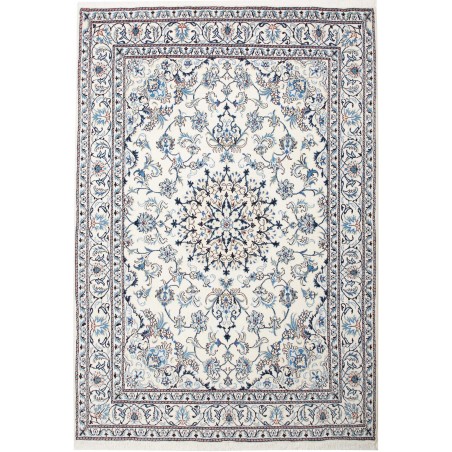 Tappeto Nain Kashmar Persia bianco grigio 163x247