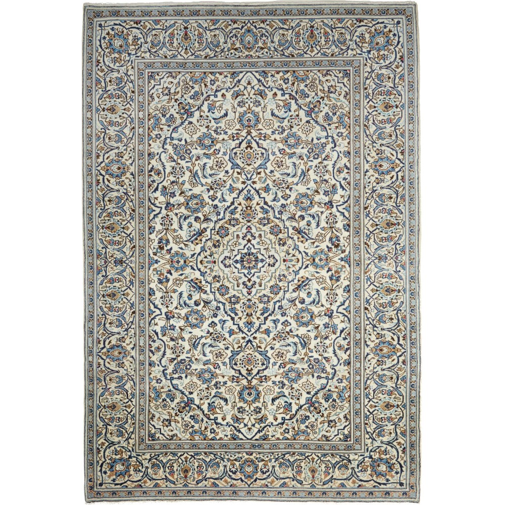 Tappeto Kashan Persia beige grigio 200x295 Tappeto Kashan Persia beige grigio 200x295